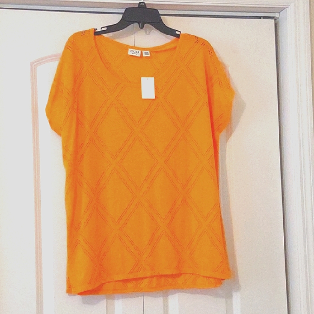 18/20W Cato sheer short sleeve blouse New With Tags
